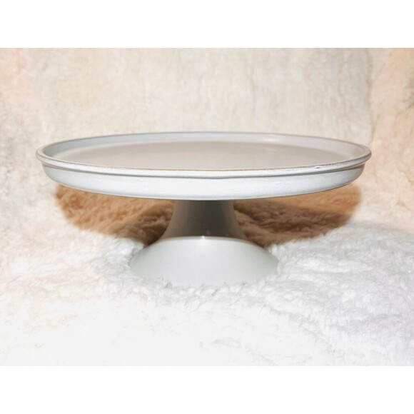 11" Modern Rim Stoneware Cake Stand Cream - Hearth & Hand with Magnolia … - Picture 3 of 5